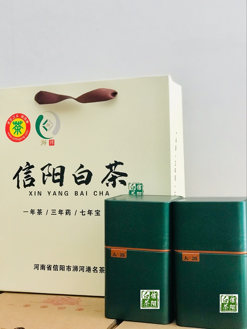 浉牌 信阳白茶 2023年浉河港特级润灵芽50克/罐 买五送一 简易铁罐装白茶